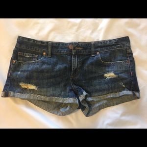 VS Pink Distressed Denim Shorts